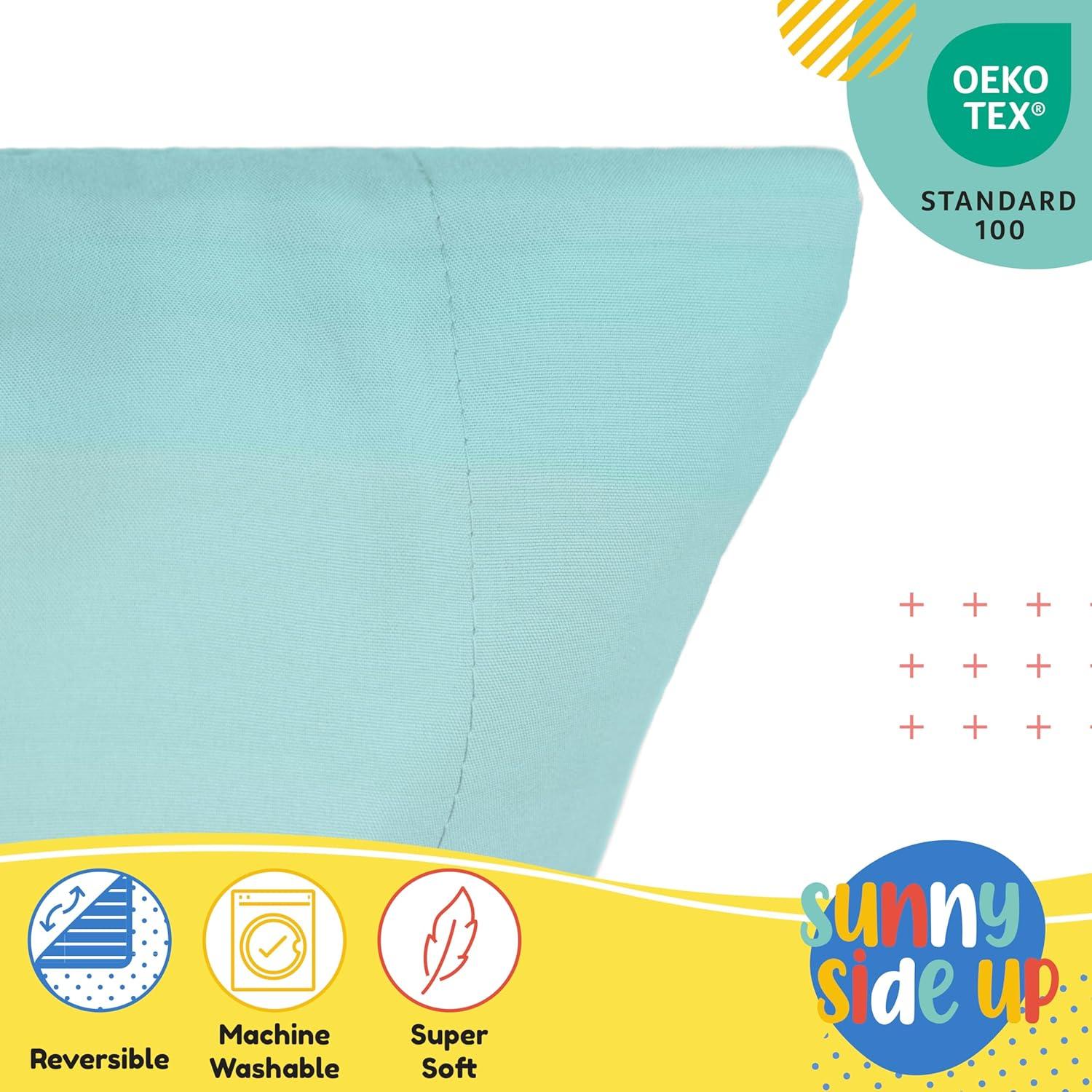 imageSunny Side Up Bluey amp Bingo Pack of 2 Reversible Pillowcases Double Sided Pillow Covers Kids Super Soft BeddingTeal Little Mermaid