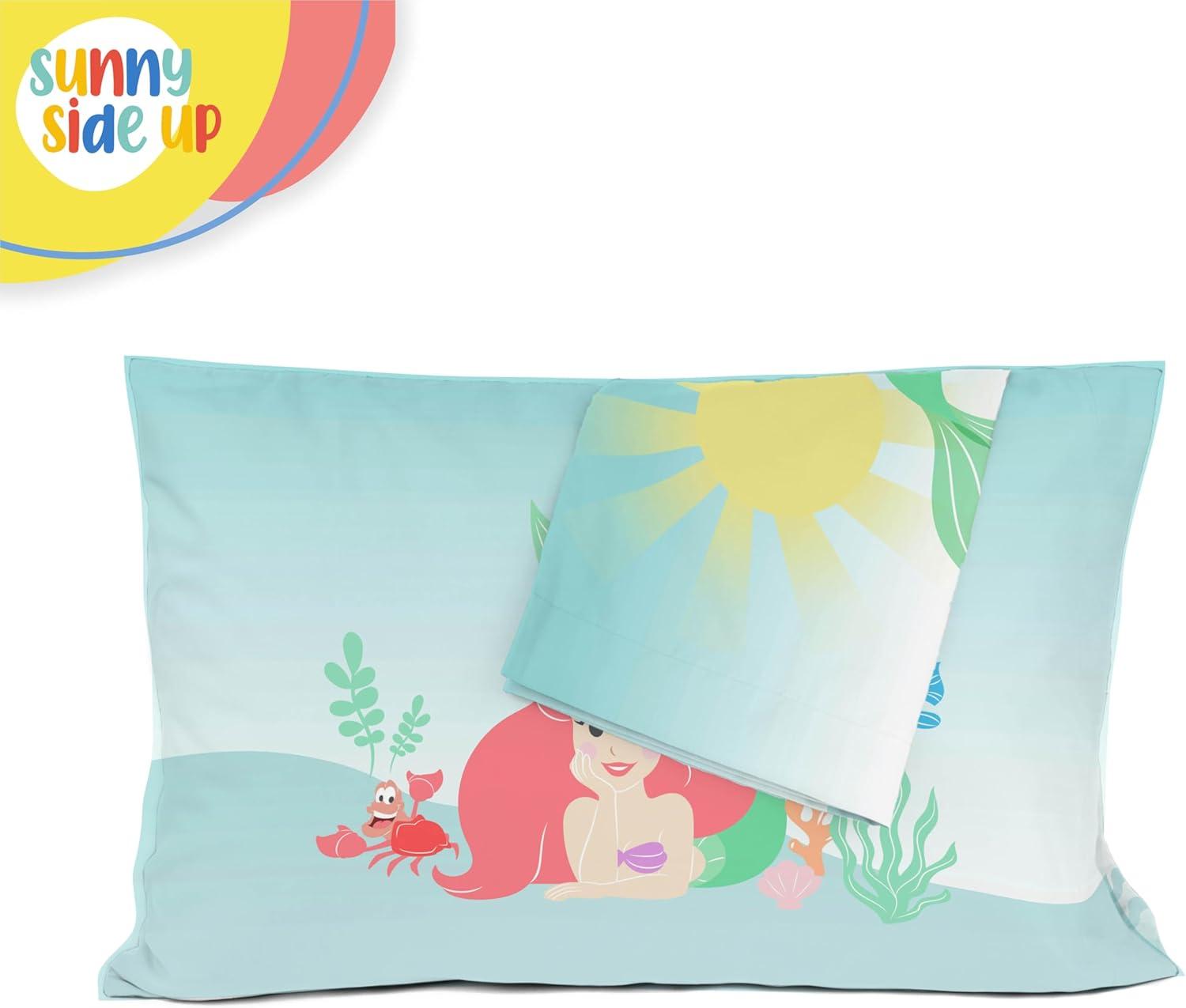 imageSunny Side Up Bluey amp Bingo Pack of 2 Reversible Pillowcases Double Sided Pillow Covers Kids Super Soft BeddingTeal Little Mermaid