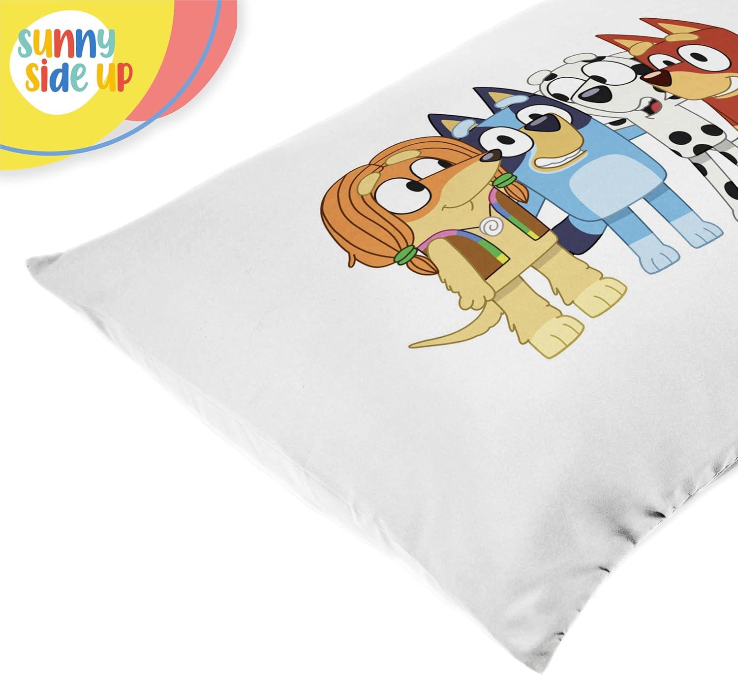 imageSunny Side Up Bluey amp Bingo Pack of 2 Reversible Pillowcases Double Sided Pillow Covers Kids Super Soft BeddingWhite Bluey