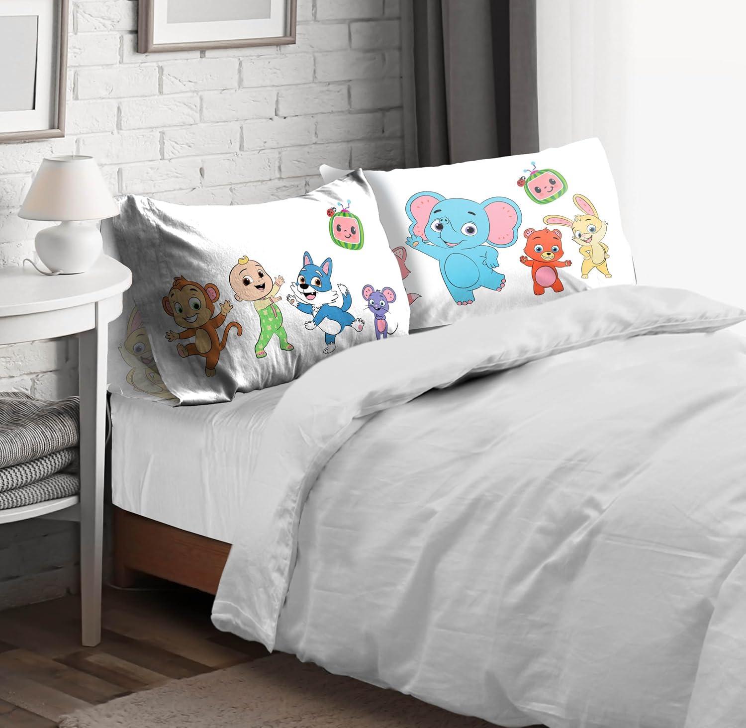 imageSunny Side Up Bluey amp Bingo Pack of 2 Reversible Pillowcases Double Sided Pillow Covers Kids Super Soft BeddingWhite Cocomelon