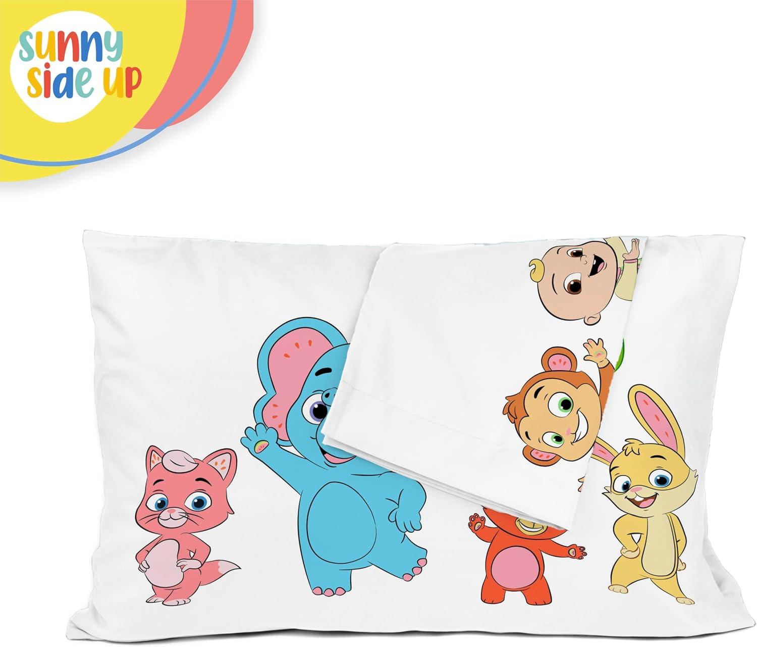 imageSunny Side Up Bluey amp Bingo Pack of 2 Reversible Pillowcases Double Sided Pillow Covers Kids Super Soft BeddingWhite Cocomelon