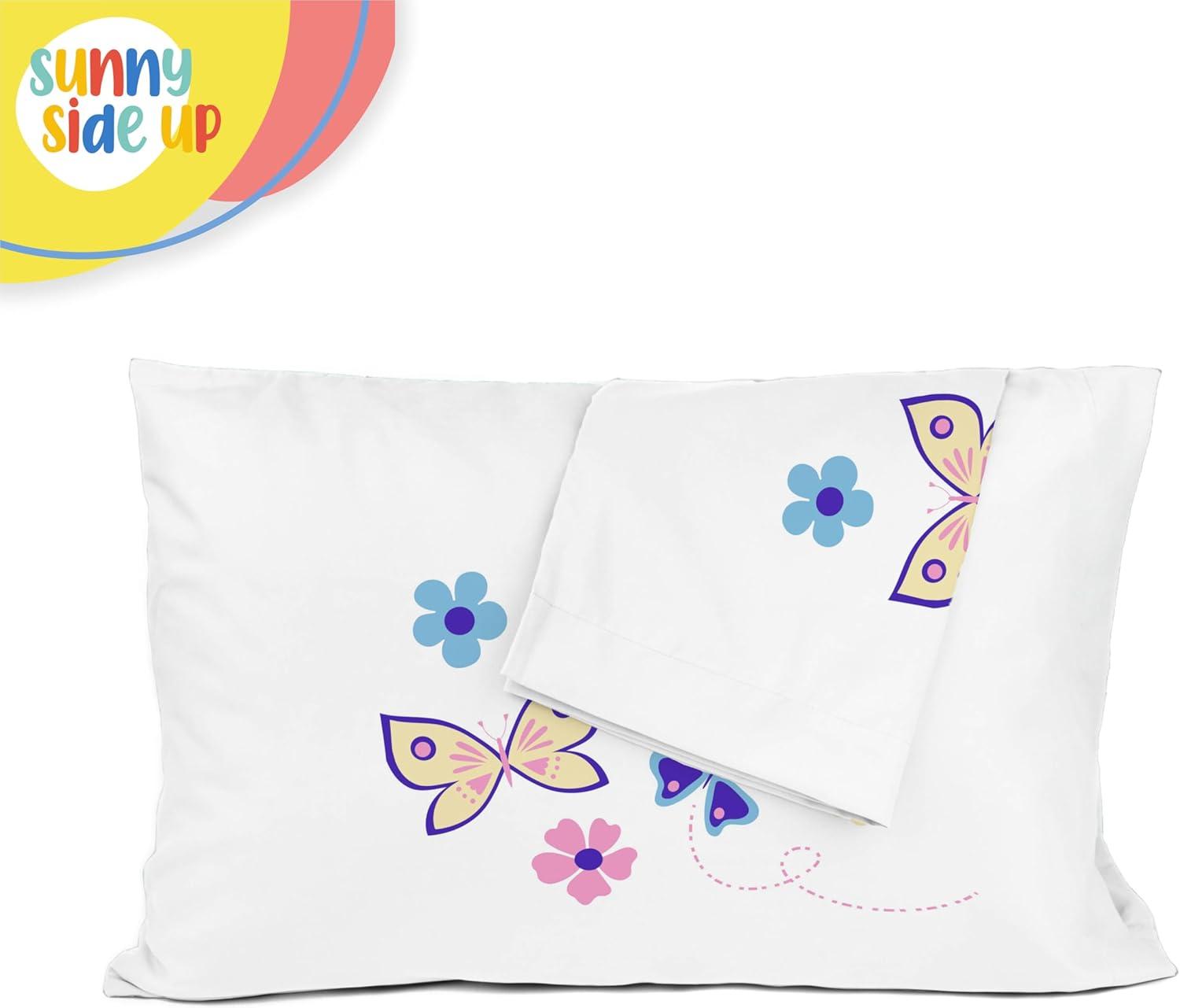 imageSunny Side Up Bluey amp Bingo Pack of 2 Reversible Pillowcases Double Sided Pillow Covers Kids Super Soft BeddingWhite Flutter