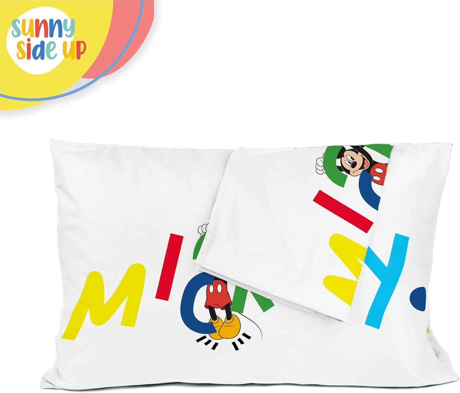 imageSunny Side Up Bluey amp Bingo Pack of 2 Reversible Pillowcases Double Sided Pillow Covers Kids Super Soft BeddingWhite Mickey Mouse