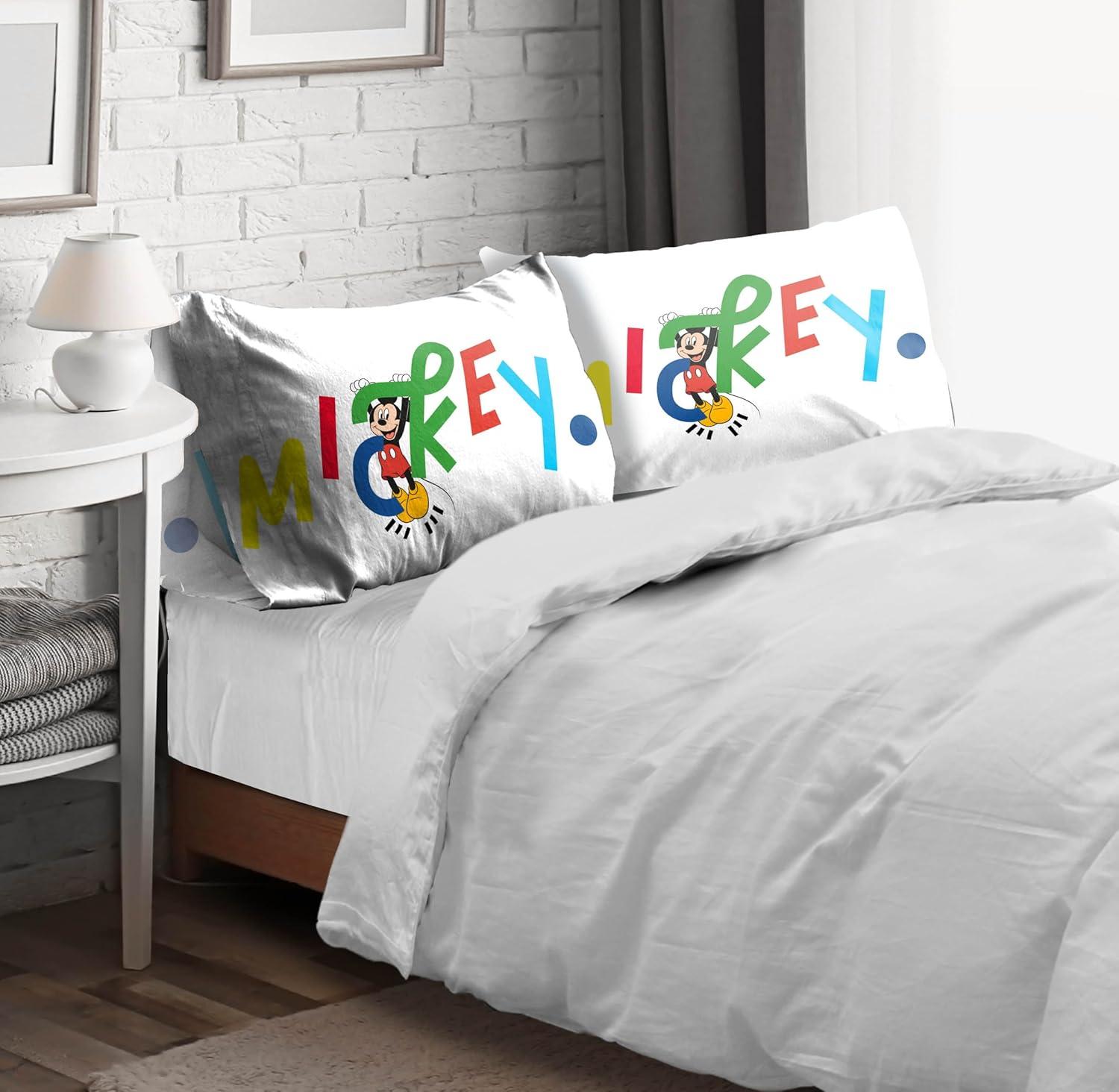 imageSunny Side Up Bluey amp Bingo Pack of 2 Reversible Pillowcases Double Sided Pillow Covers Kids Super Soft BeddingWhite Mickey Mouse