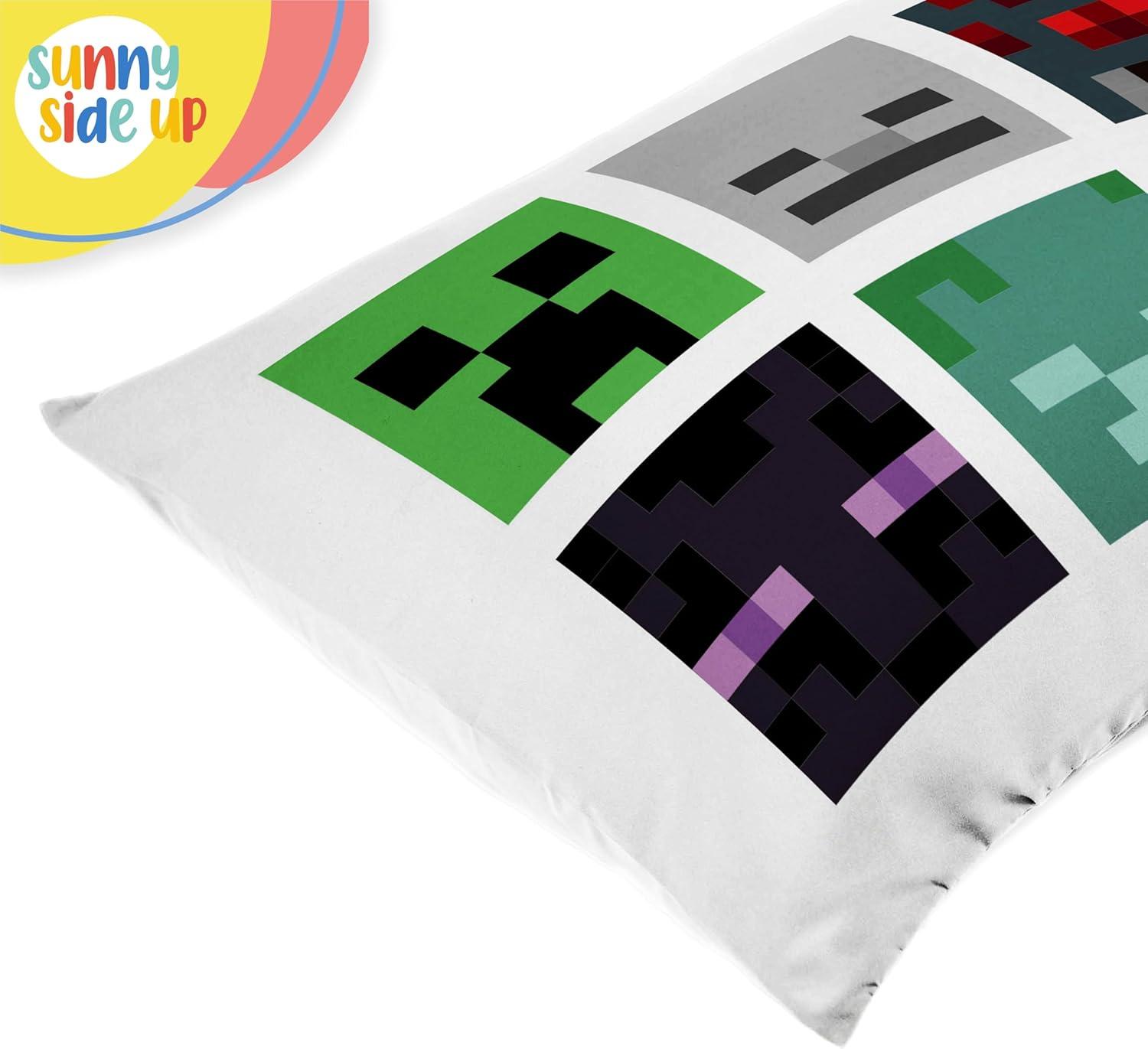 imageSunny Side Up Bluey amp Bingo Pack of 2 Reversible Pillowcases Double Sided Pillow Covers Kids Super Soft BeddingWhite Minecraft