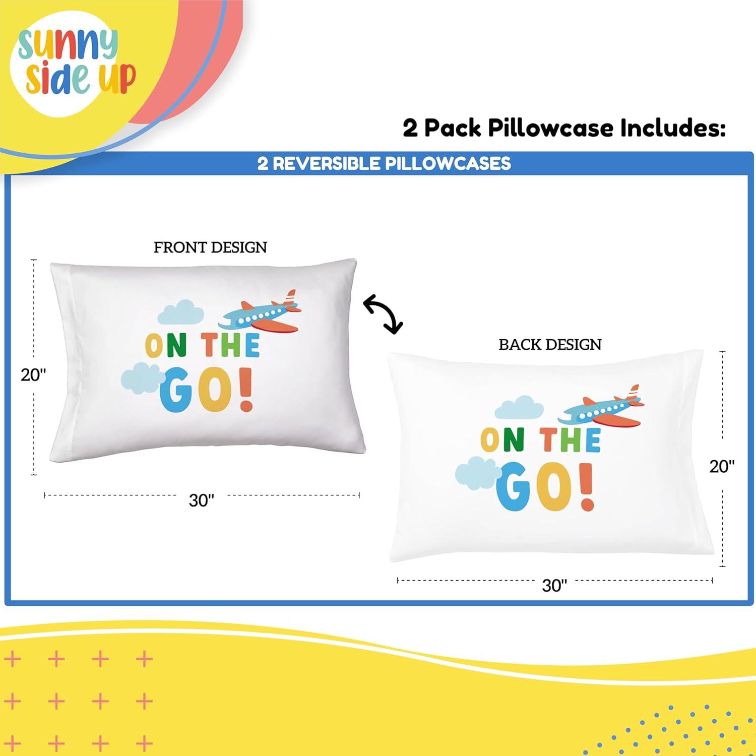 imageSunny Side Up Bluey amp Bingo Pack of 2 Reversible Pillowcases Double Sided Pillow Covers Kids Super Soft BeddingWhite on the Go