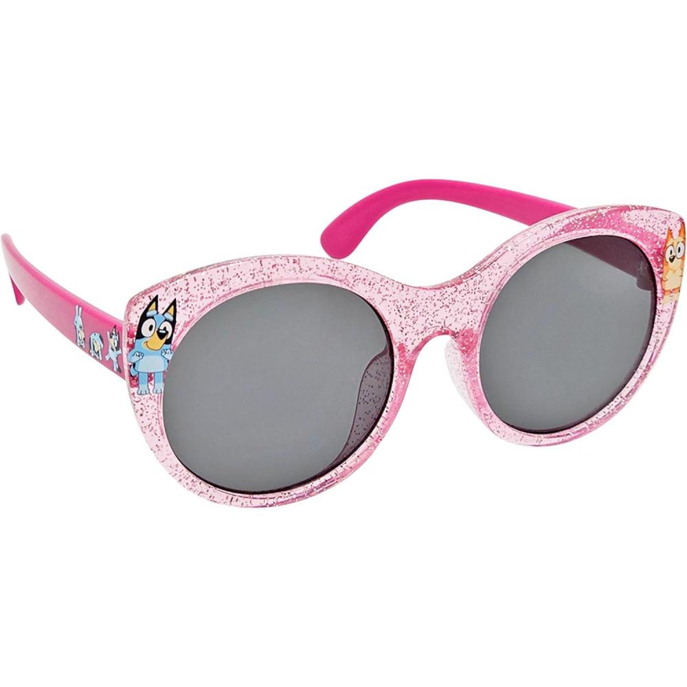 imageARKAID BLUEY Sunglasses for Girls and Boys Safe UV 400 One Size Fits Most KidsBluey Round Pink
