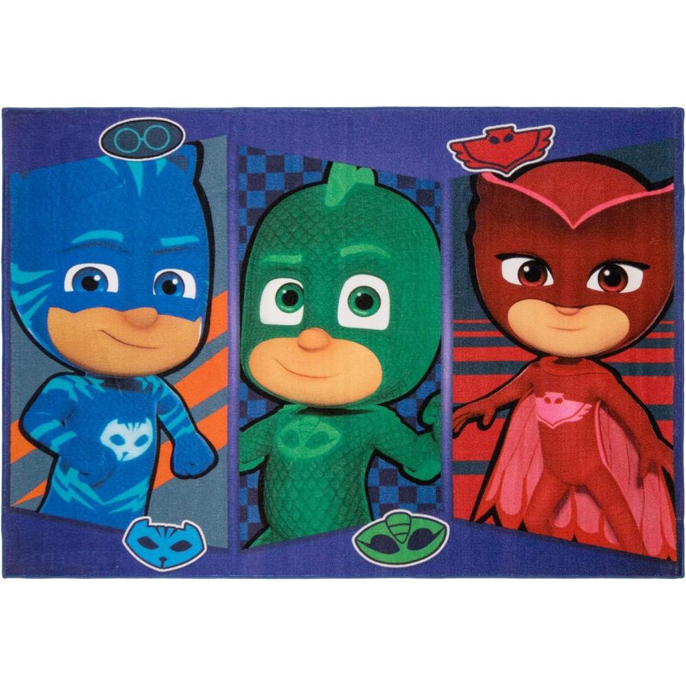 imageGertmenian Bluey Indoor Area Rug  4x6 Large NonSlip Ideal for Children in Bedroom Game Room Classroom Nursery or Play Area  Bluey Playtime Friends Multi 25803PJ Masks