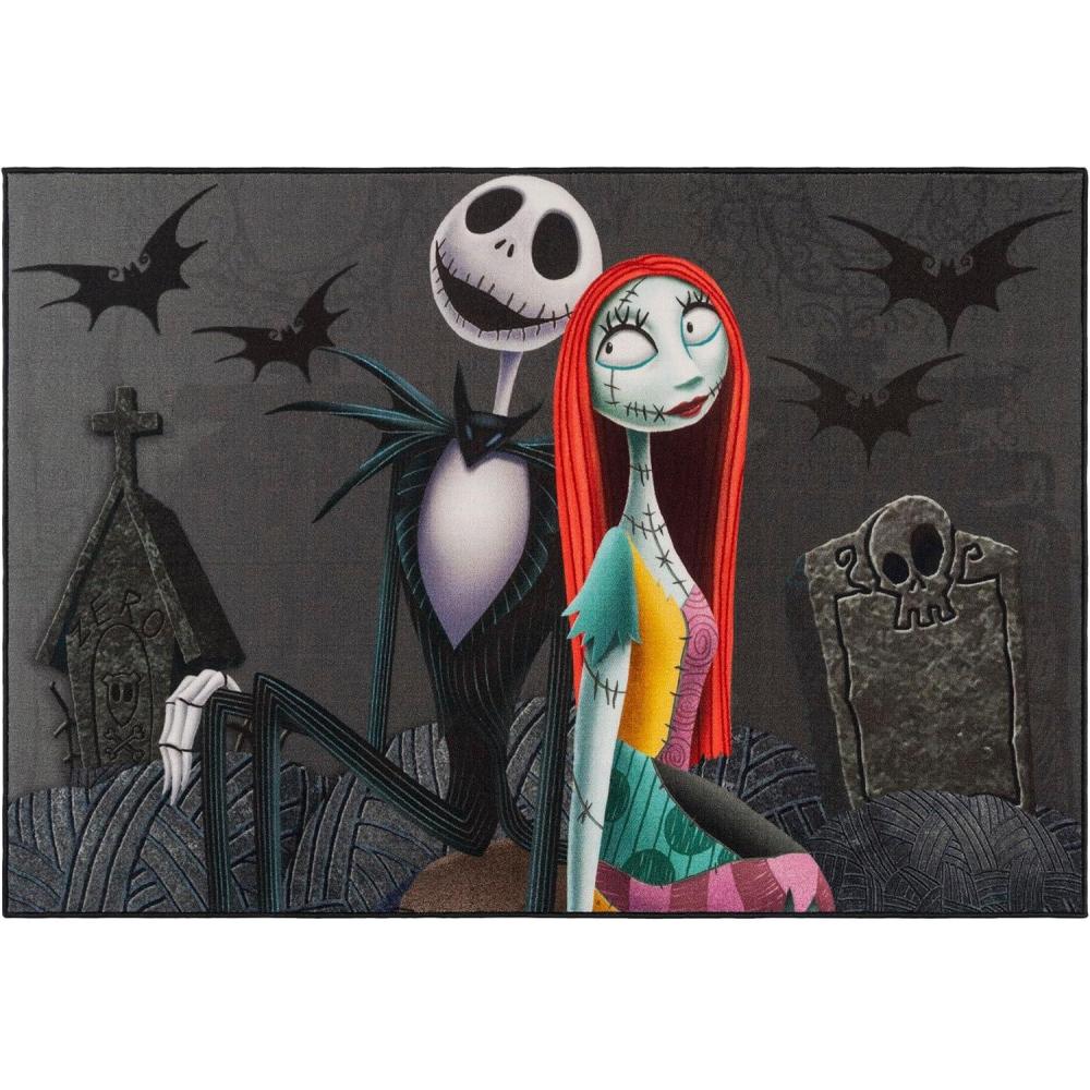 imageGertmenian Bluey Indoor Area Rug 4x6 Large NonSlip Ideal for Children in Bedroom Game Room Classroom Nursery or Play Area Bluey Playtime Friends Multi 25803Nightmare Before Christmas