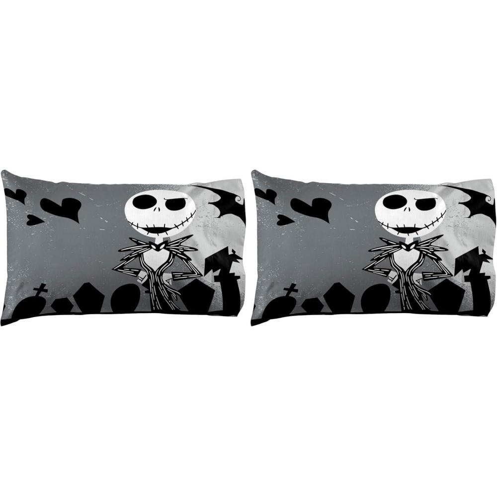 imageJay Franco Bluey Hello 1 Single Reversible Pillowcase DoubleSided Kids Super Soft Bedding Official Bluey ProductGray Nightmare Before Christmas
