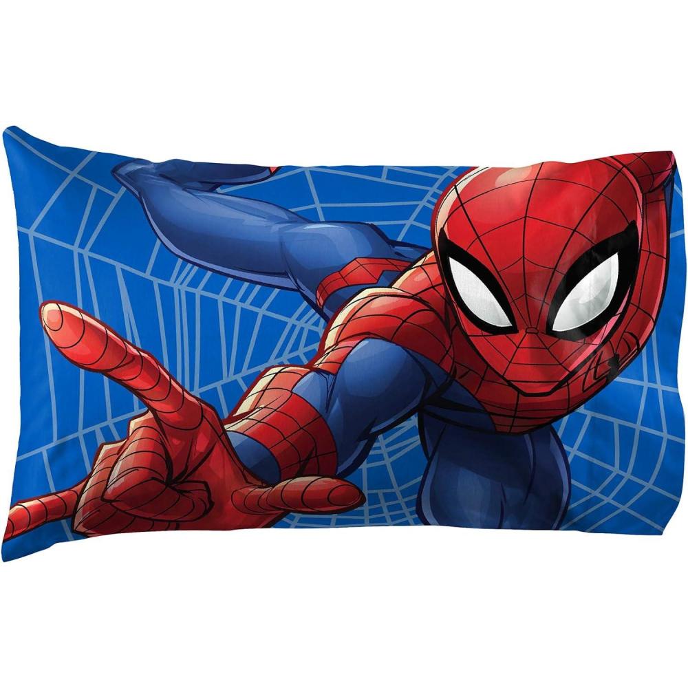 imageJay Franco Bluey amp Bingo 1 Single Reversible Pillowcase DoubleSided Kids Super Soft Bedding Official Bluey ProductBlue Spiderman
