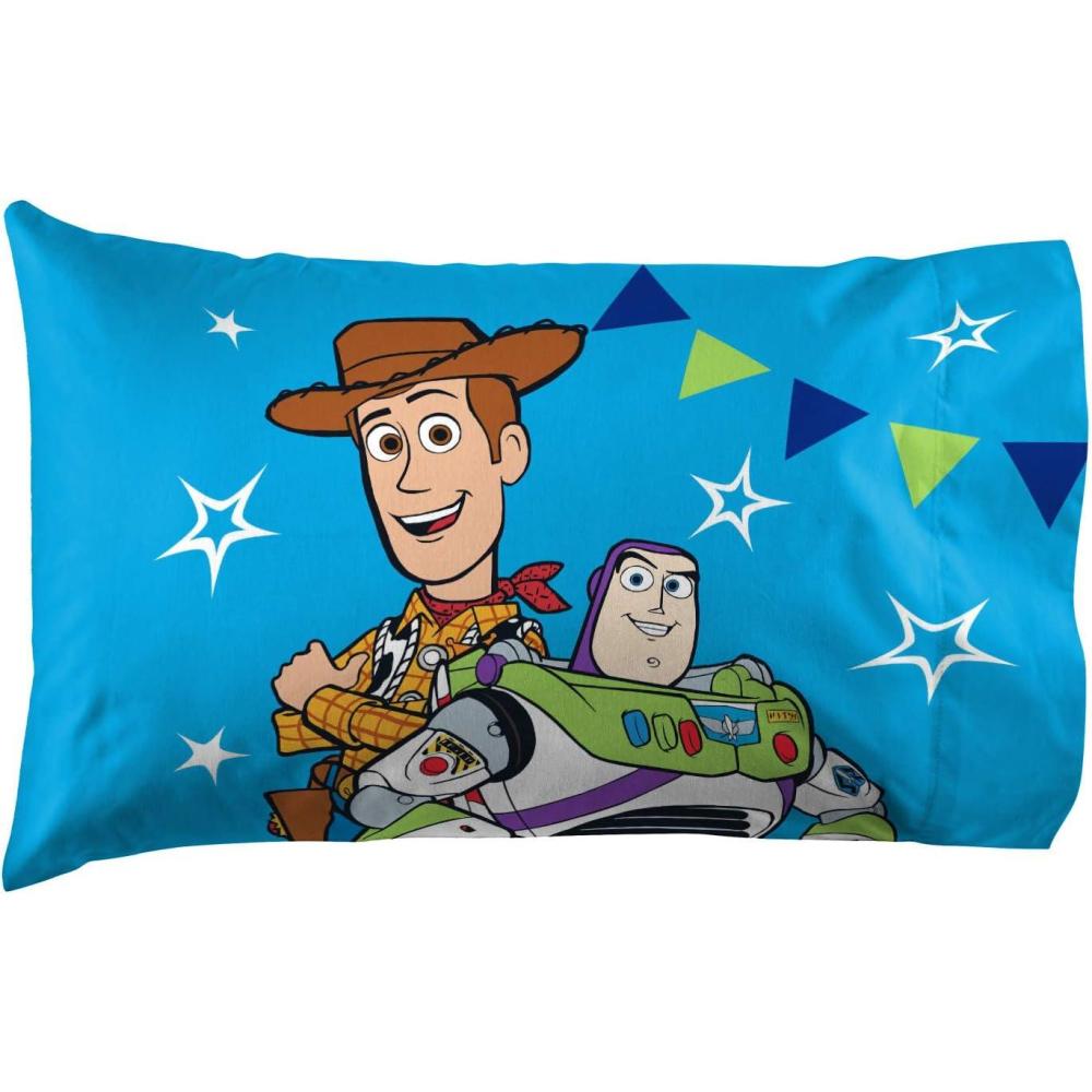 imageJay Franco Bluey amp Bingo 1 Single Reversible Pillowcase DoubleSided Kids Super Soft Bedding Official Bluey ProductBlue Toy Story