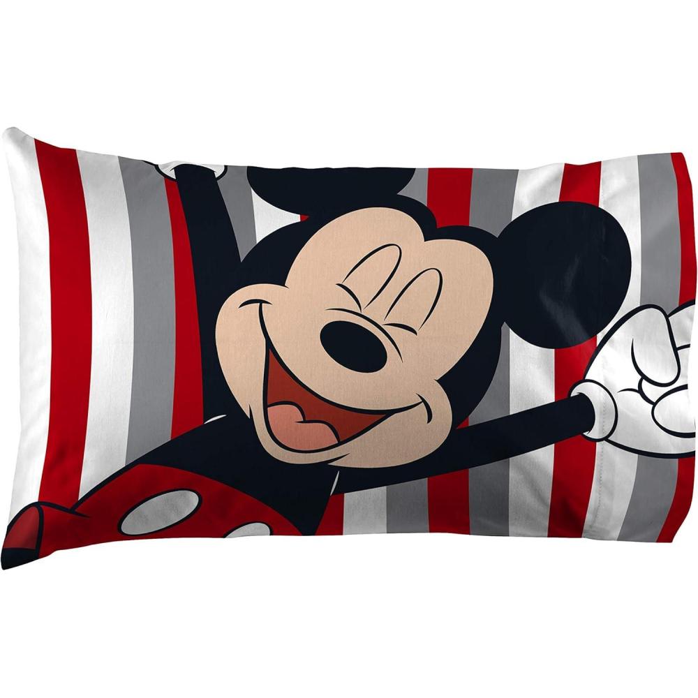 imageJay Franco Bluey amp Bingo 1 Single Reversible Pillowcase DoubleSided Kids Super Soft Bedding Official Bluey ProductMulticolor Mickey Mouse