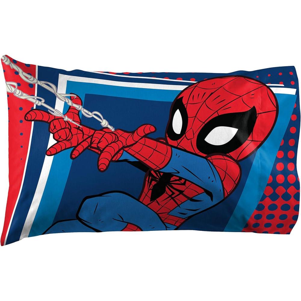 imageJay Franco Bluey amp Bingo 1 Single Reversible Pillowcase DoubleSided Kids Super Soft Bedding Official Bluey ProductRed Spiderman