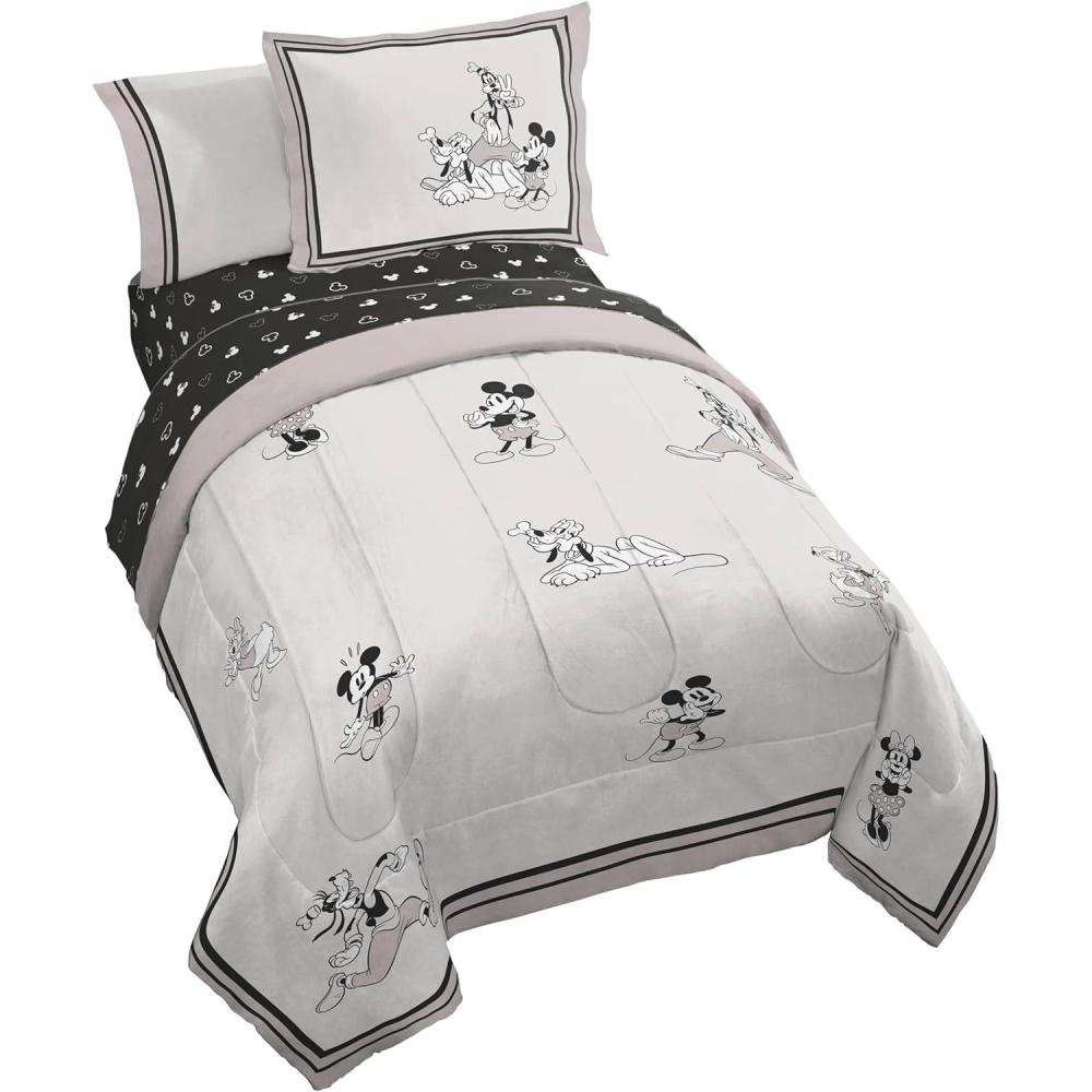 imageJay Franco Kids Comforter Set Includes Sheets and Pillow Covers Soft and Cozy Bed Set for Stylish Room Decor Blue Bluey amp Bingo 5 Piece TwinBeige Mickey and Friends