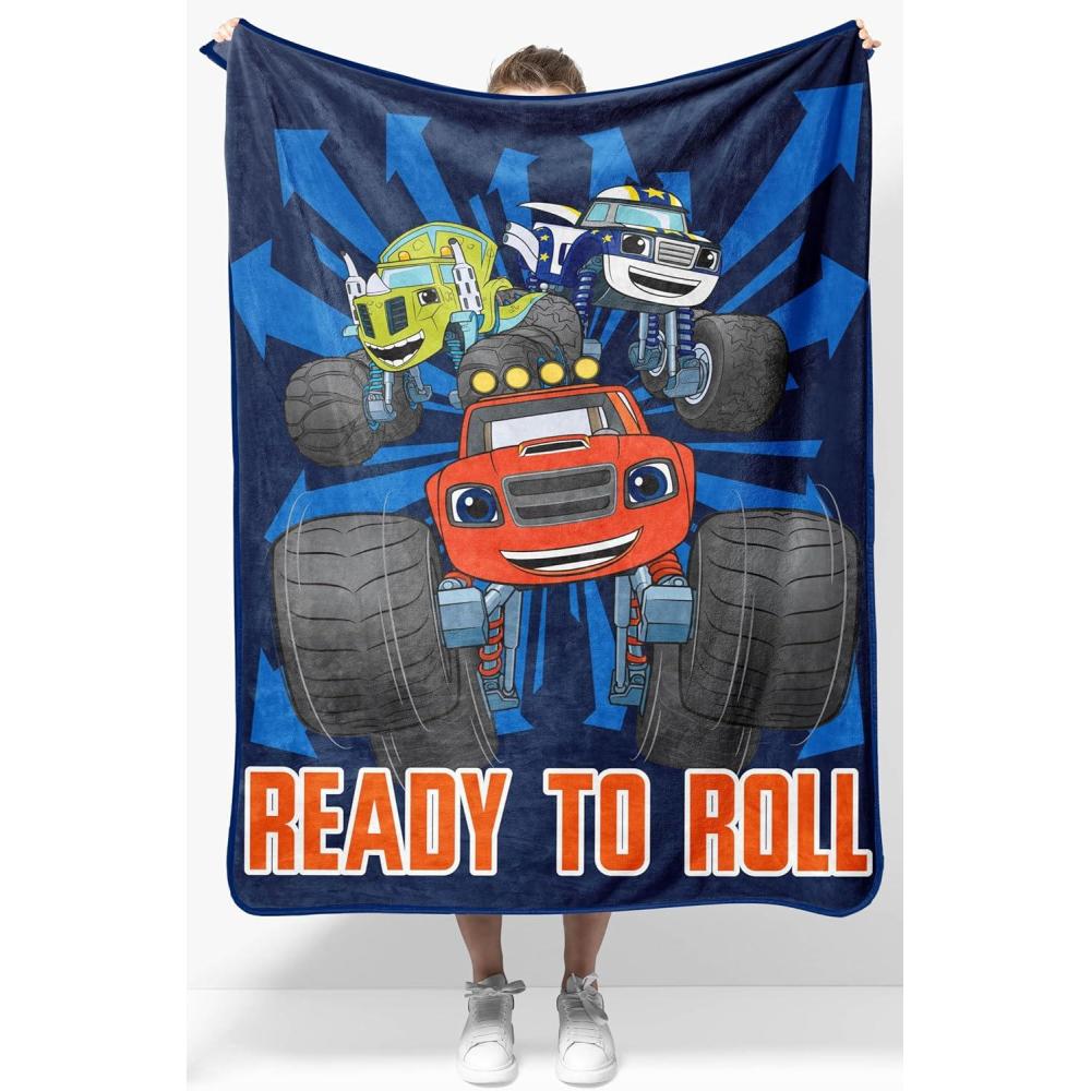 imageJay Franco Kids Plush Throw Blanket  Soft amp Comfy Throw for Couch or Bed  Cozy Home Dcor for Living Room amp Bedroom Pink  Bluey 40x50  Travel BlanketBlue  Blaze