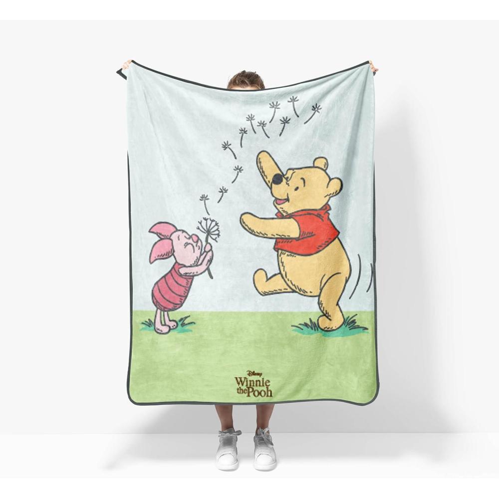 imageJay Franco Kids Plush Throw Blanket  Soft amp Comfy Throw for Couch or Bed  Cozy Home Dcor for Living Room amp Bedroom Pink  Bluey 40x50  Travel BlanketMulti  Winnie the Pooh