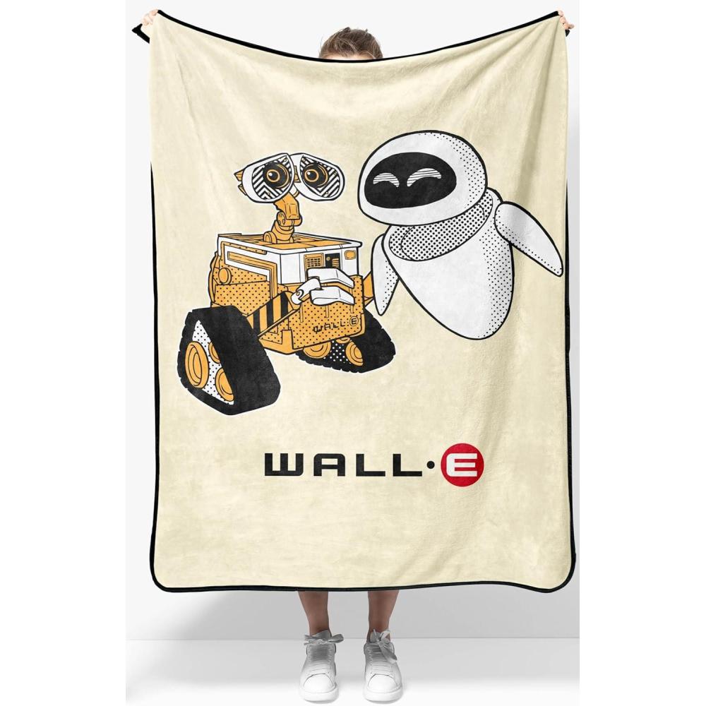 imageJay Franco Kids Plush Throw Blanket  Soft amp Comfy Throw for Couch or Bed  Cozy Home Dcor for Living Room amp Bedroom Pink  Bluey 40x50  Travel BlanketBeige  Walle