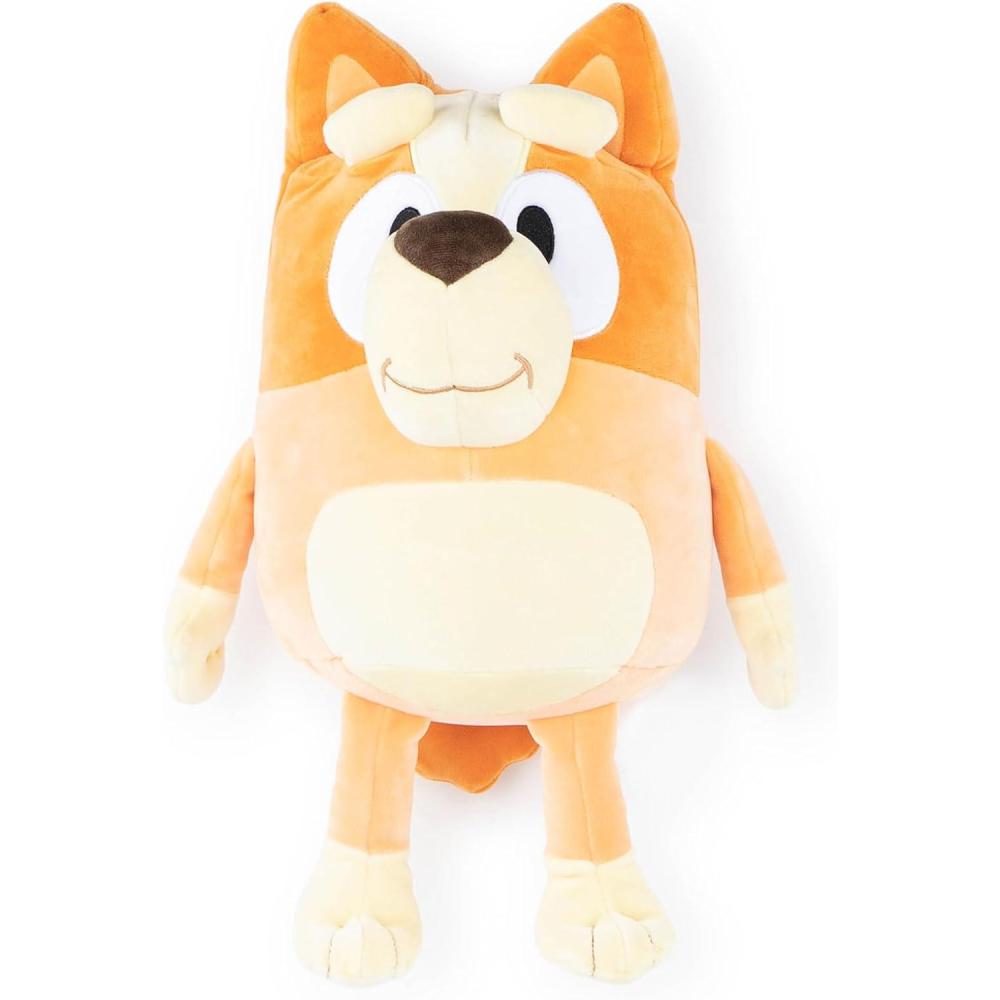imageJay Franco Plusg Pillow Buddy Super Soft Polyester Microfiber Bluey 19 InchesOrange Bingo