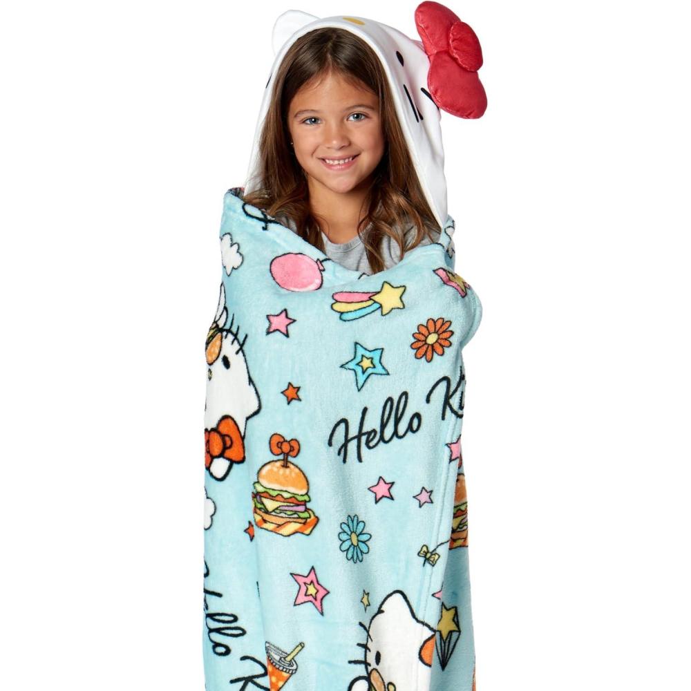 imageNorthwest BBC Studios Bluey Throw Blanket Wearable Hooded 3D Sculpted Silk Touch Throw 40x50World of Kitty