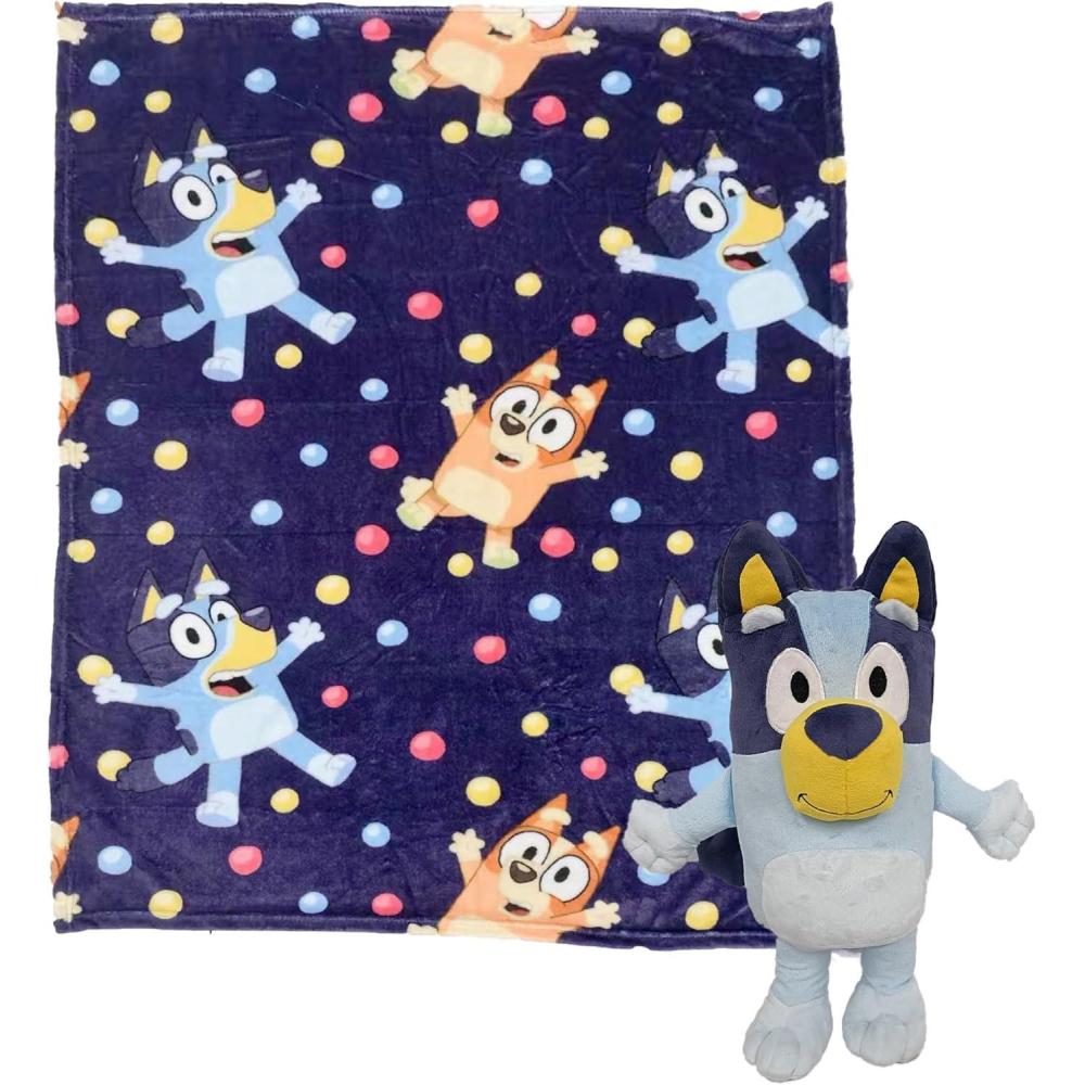 imageNorthwest Bluey Character Hugger Pillow amp Silk Touch Throw Blanket Set 40 x 50 HoorayBluey Hooray