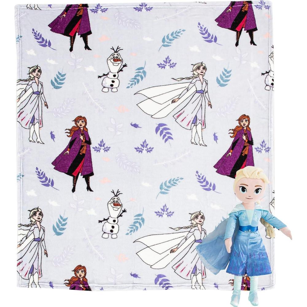 imageNorthwest Bluey Character Hugger Pillow amp Silk Touch Throw Blanket Set 40 x 50 HoorayFrozen 2 Friends in Leaves