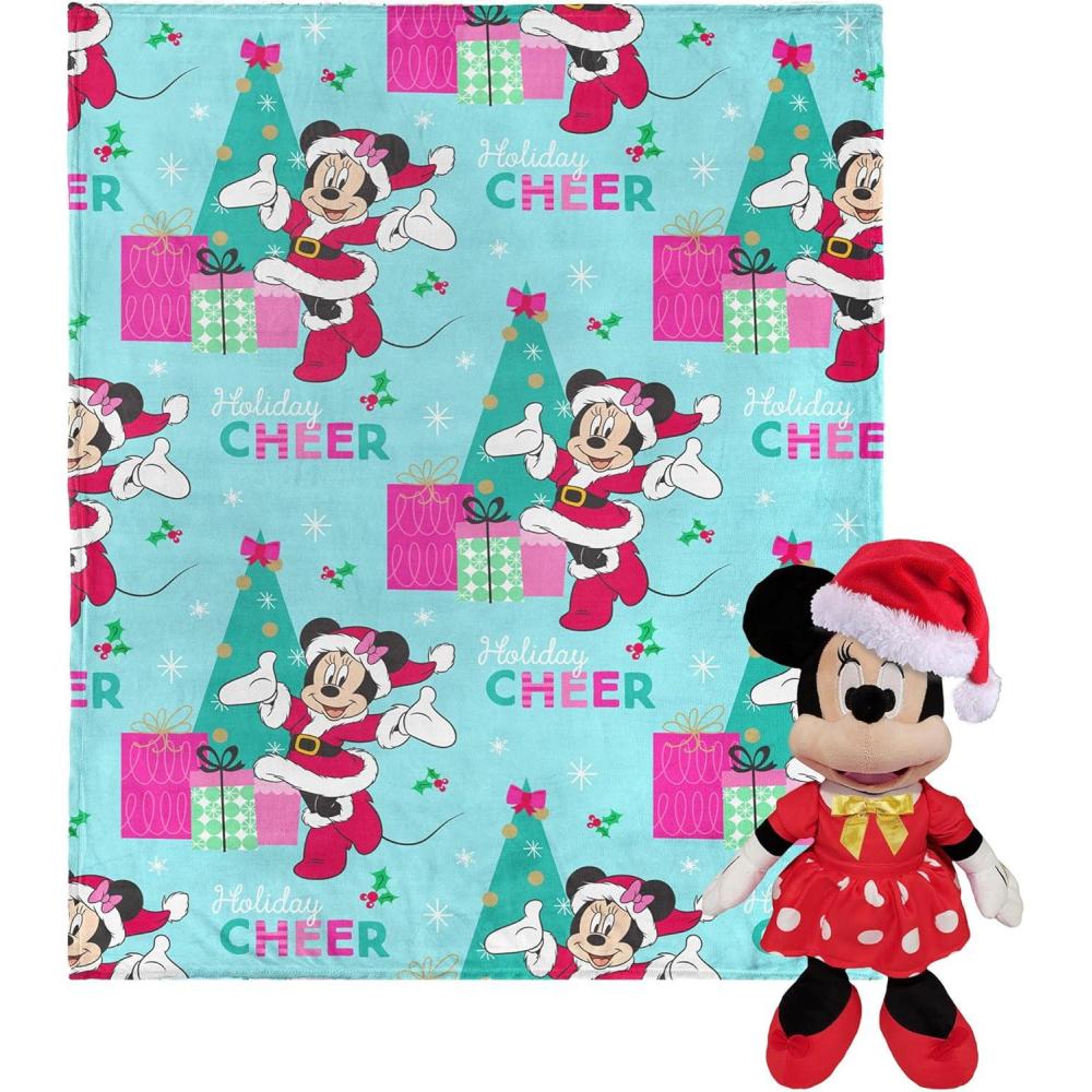 imageNorthwest Bluey Character Hugger Pillow amp Silk Touch Throw Blanket Set 40 x 50 HoorayMickey Mouse Holiday Joy