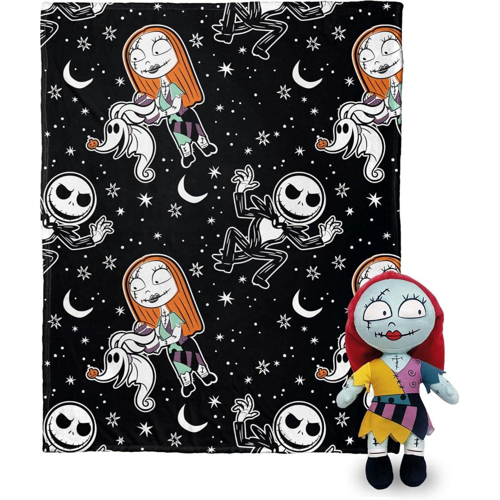imageNorthwest Bluey Character Hugger Pillow amp Silk Touch Throw Blanket Set 40 x 50 HoorayNightmare Before Christmas Sally Frights