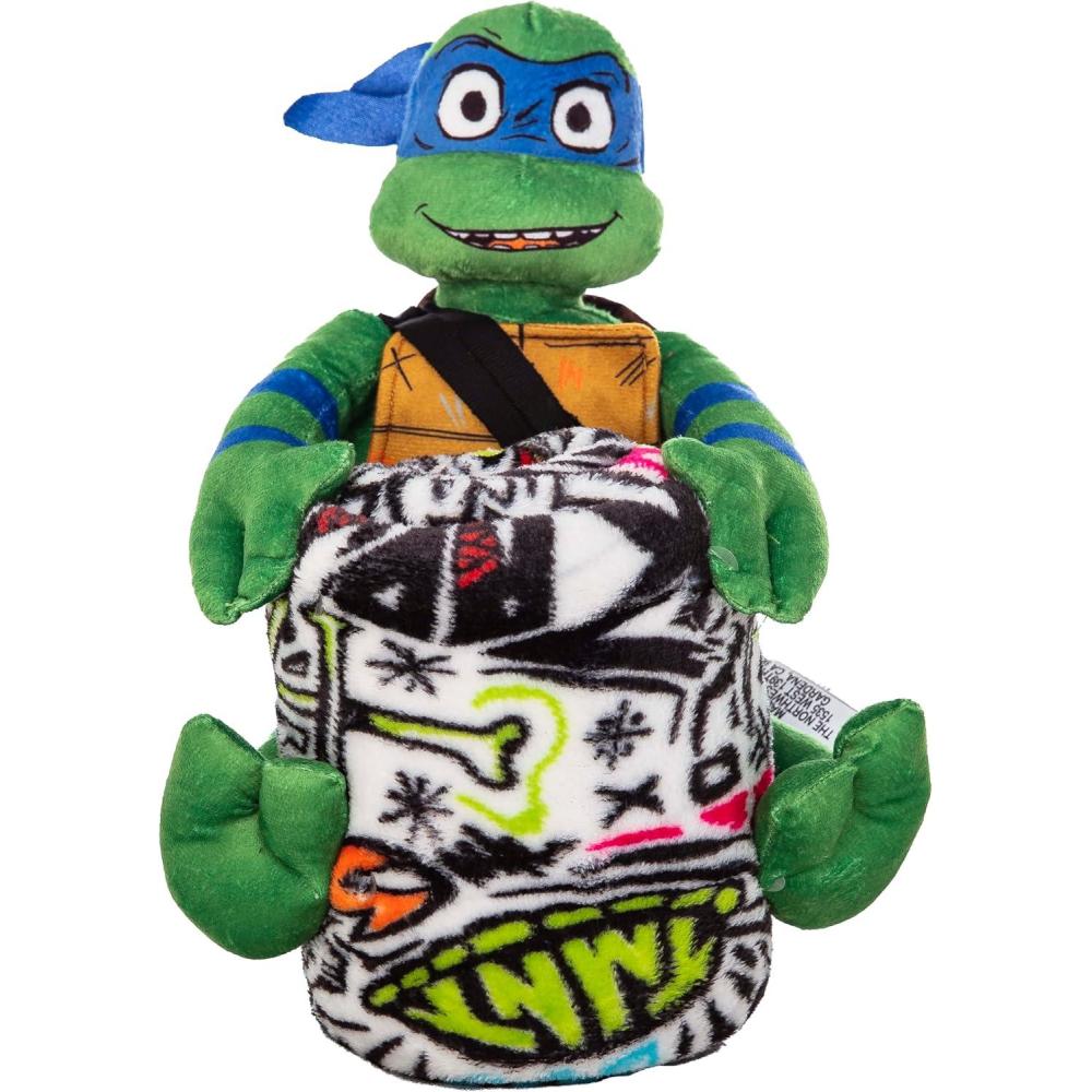 imageNorthwest Bluey Character Hugger Pillow amp Silk Touch Throw Blanket Set 40 x 50 HoorayNinja Turtles Sketched Out