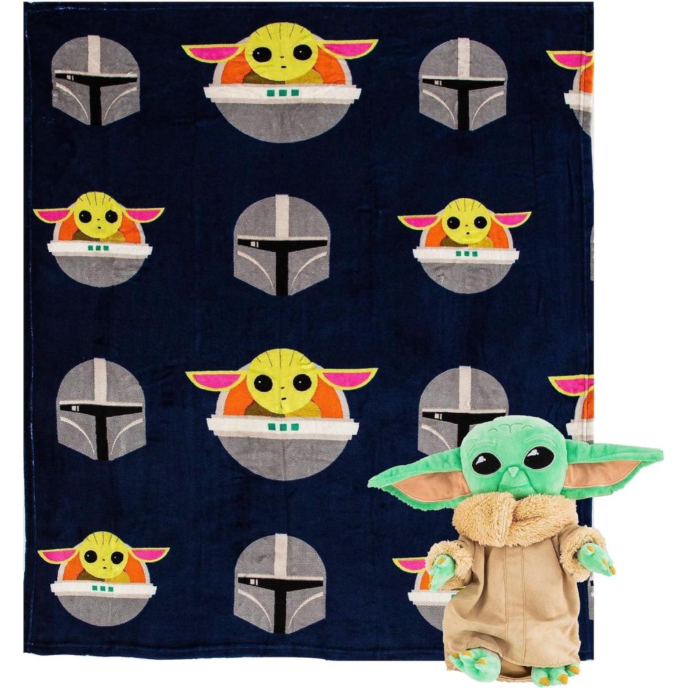 imageNorthwest Bluey Character Hugger Pillow amp Silk Touch Throw Blanket Set 40 x 50 HoorayStar Wars the Mandalorian Dark Hover