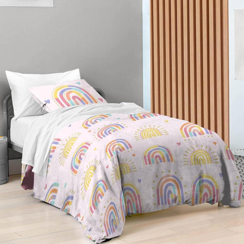 imageSaturday Park Bluey and Bingo Rainbow Clouds Twin Duvet Cover amp Sham Set  2 Piece 100 Organic Cotton Duvet Set  GOTS amp OekoTEX CertifiedPink  Rainbow