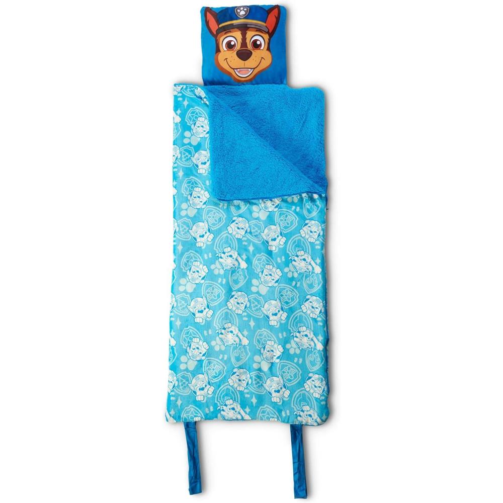 imageSilk Touch Sherpa Slumber Bag for Boys and Girls Sleeping Bag with Zipper 27 x 56 inchesPaw Patrol Chase w Pillow