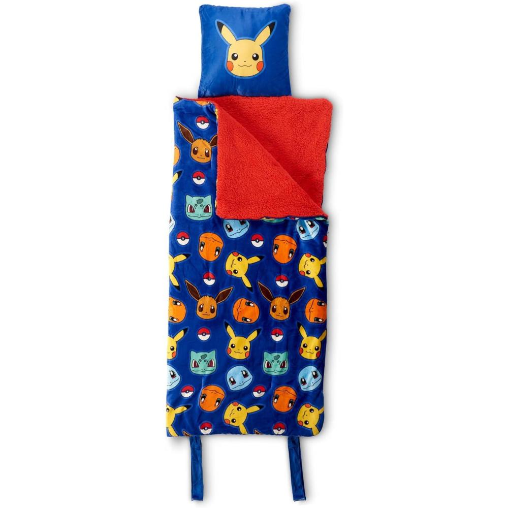 imageSilk Touch Sherpa Slumber Bag for Boys and Girls Sleeping Bag with Zipper 27 x 56 inchesPokemon Bring the Battle w Pillow