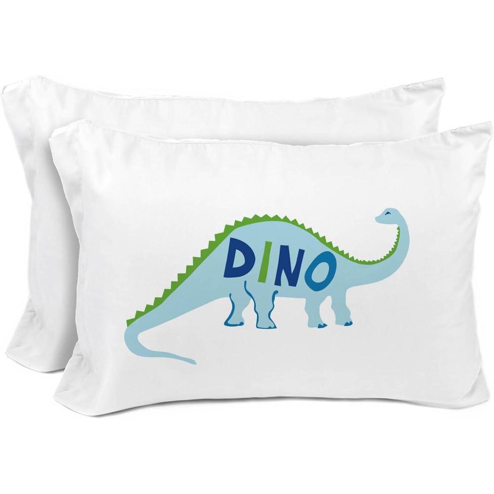 imageSunny Side Up Bluey amp Bingo Pack of 2 Reversible Pillowcases Double Sided Pillow Covers Kids Super Soft BeddingWhite Dino Roar