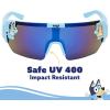 ARKAID BLUEY Sunglasses for Girls and Boys | Safe UV 400 | One Size Fits Most Kids(Bluey Wrap)