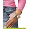 Bluey Bingo Bracelets for Girls 4-Piece Set Official License, Beaded Stretch Bracelets and Bingo Charms,(Pink and Yellow)