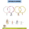 Bluey Bingo Bracelets for Girls 4-Piece Set Official License, Beaded Stretch Bracelets and Bingo Charms,(Pink and Yellow)
