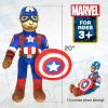 Bluey & Bingo Plush Pillow Buddy Set – Super Soft Character Pillows – Polyester Microfiber, 12 inches(Blue – Captain America)