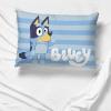 Jay Franco Bluey Hello 1 Single Reversible Pillowcase – Double-Sided Kids Super Soft Bedding (Official Bluey Product)(Blue – Bluey)
