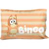 Jay Franco Bluey Hello 1 Single Reversible Pillowcase – Double-Sided Kids Super Soft Bedding (Official Bluey Product)(Blue – Bluey)