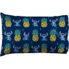 Jay Franco Bluey Hello 1 Single Reversible Pillowcase – Double-Sided Kids Super Soft Bedding (Official Bluey Product)(Blue – Lilo & Stitch)