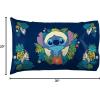 Jay Franco Bluey Hello 1 Single Reversible Pillowcase – Double-Sided Kids Super Soft Bedding (Official Bluey Product)(Blue – Lilo & Stitch)