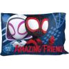 Jay Franco Bluey Hello 1 Single Reversible Pillowcase – Double-Sided Kids Super Soft Bedding (Official Bluey Product)(Blue – Spiderman)