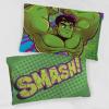 Jay Franco Bluey Hello 1 Single Reversible Pillowcase – Double-Sided Kids Super Soft Bedding (Official Bluey Product)(Green – Hulk)