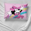 Jay Franco Bluey Hello 1 Single Reversible Pillowcase – Double-Sided Kids Super Soft Bedding (Official Bluey Product)(Pink – Minnie Mouse)