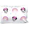 Jay Franco Bluey Hello 1 Single Reversible Pillowcase – Double-Sided Kids Super Soft Bedding (Official Bluey Product)(Pink – Minnie Mouse)