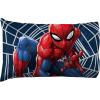 Jay Franco Bluey & Bingo 1 Single Reversible Pillowcase – Double-Sided Kids Super Soft Bedding (Official Bluey Product)(Blue – Spiderman)