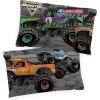 Jay Franco Bluey & Bingo 1 Single Reversible Pillowcase – Double-Sided Kids Super Soft Bedding (Official Bluey Product)(Multicolor – Monster Jam)