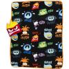 Jay Franco Bluey & Bingo Nogginz Set – 40 x 50 Inch Lightweight Travel Throw Blanket & Pillow – Kids Super Soft 2 Piece Bedding Set(Black – Anger)