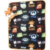 Jay Franco Bluey & Bingo Nogginz Set – 40 x 50 Inch Lightweight Travel Throw Blanket & Pillow – Kids Super Soft 2 Piece Bedding Set(Black – Anxiety)